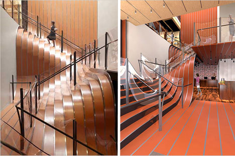 Stairs of Undulating steel Stairs of Undulating steel
