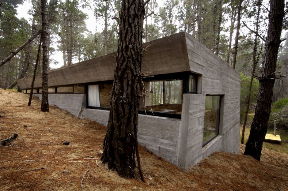 BAK Architects construct Concrete house in Mar Azul Forest1