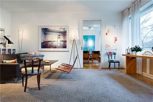 Colorful Swedish Apartment for the Art Lover