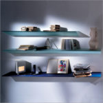 Modern Office Glass Shelf