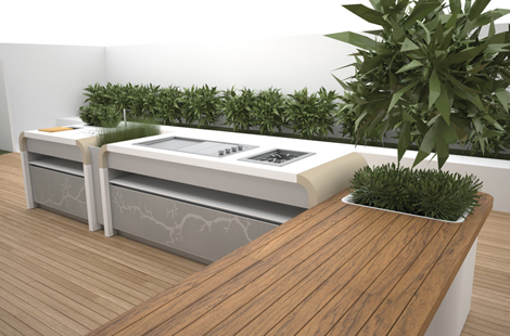 Outdoor Kitchen by landscape designer Jamie Durie for Brand Electrolux