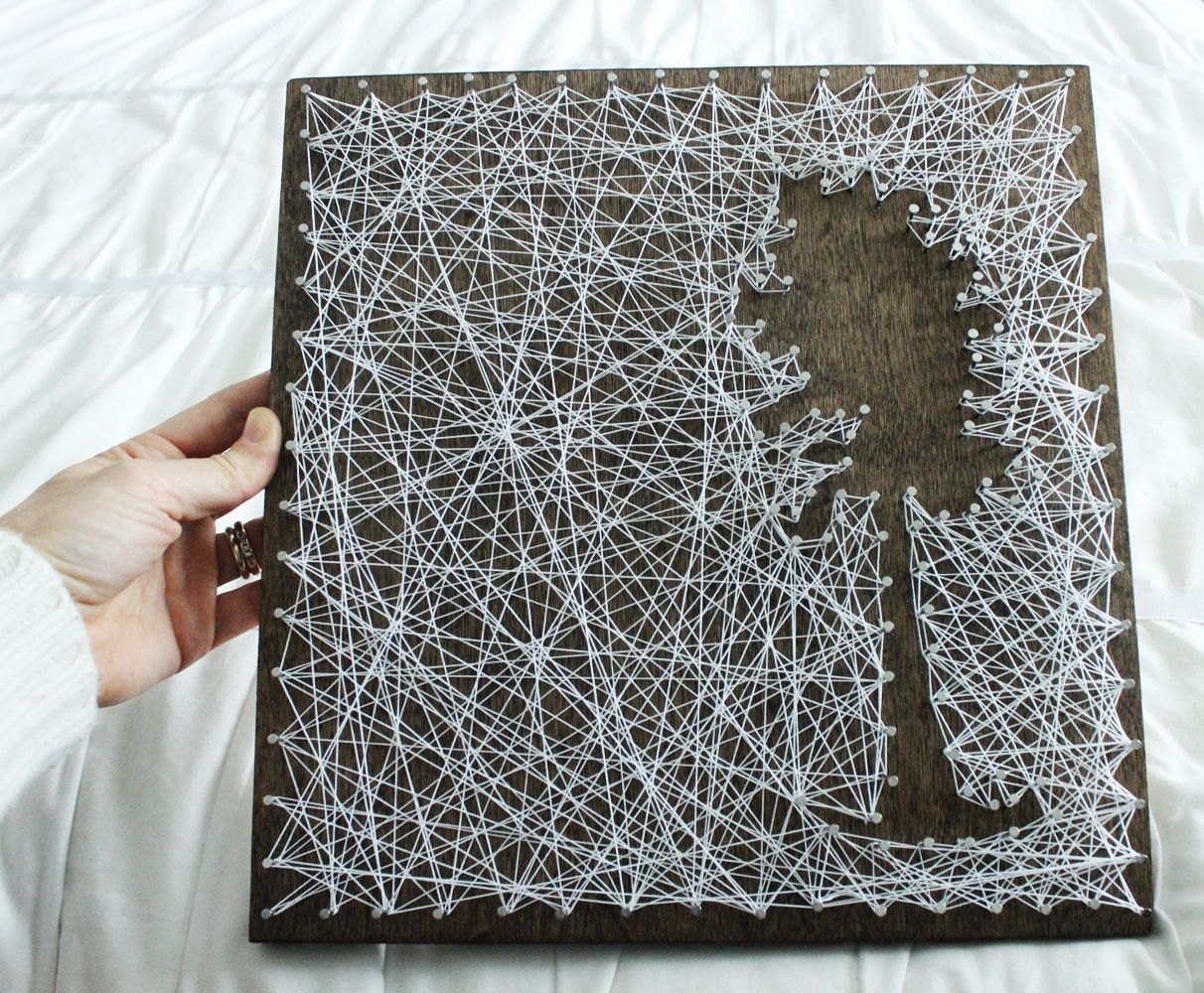 DIY Personalized String Art Tree