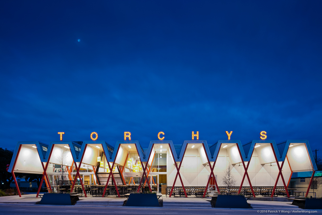 Torchy’s Tacos on SoCo designed by Chioco Design with steel fabrication and construction by The Salinas Group.