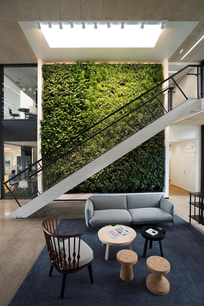 Green Walls - A Cool Design Accent For Offices With Personality