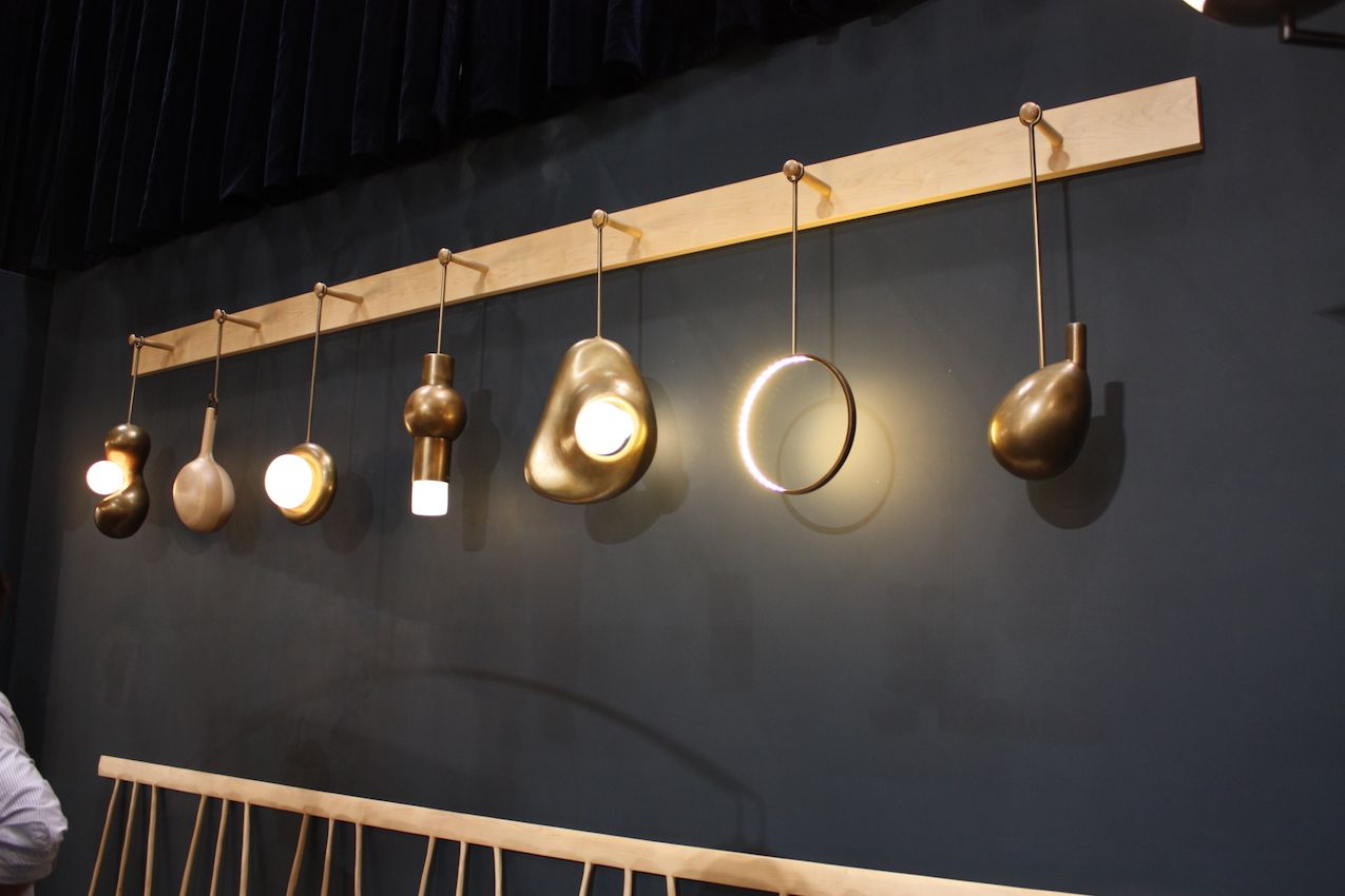 Gently curved pendant lighting