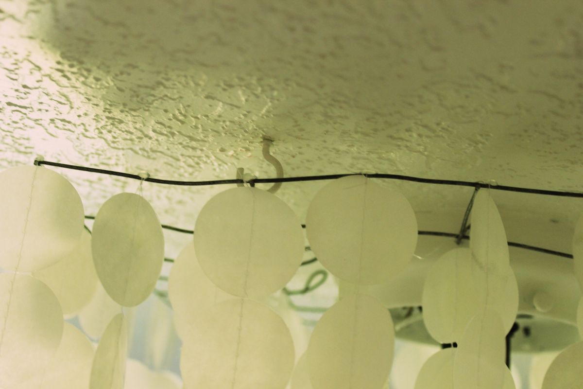 DIY Faux Capiz Shell Pendant Light - Chandelier, image size:1200x800