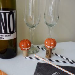 Simple Jack O’Lantern Wine Stopper for Halloween