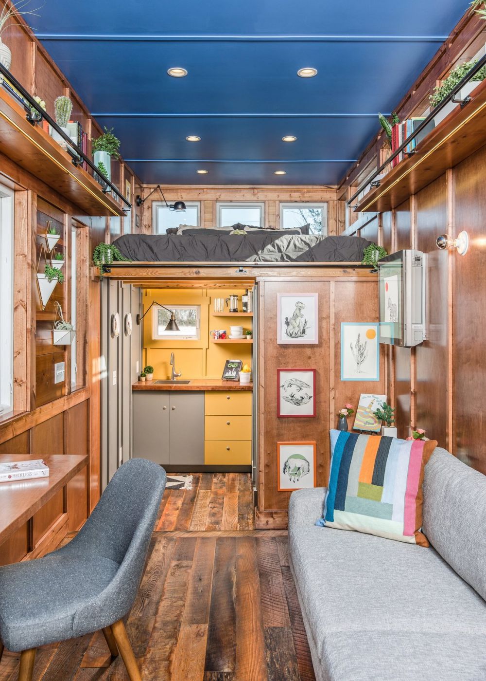 David Latimer of Nashville–based New Frontier Tiny Homes Bed Area