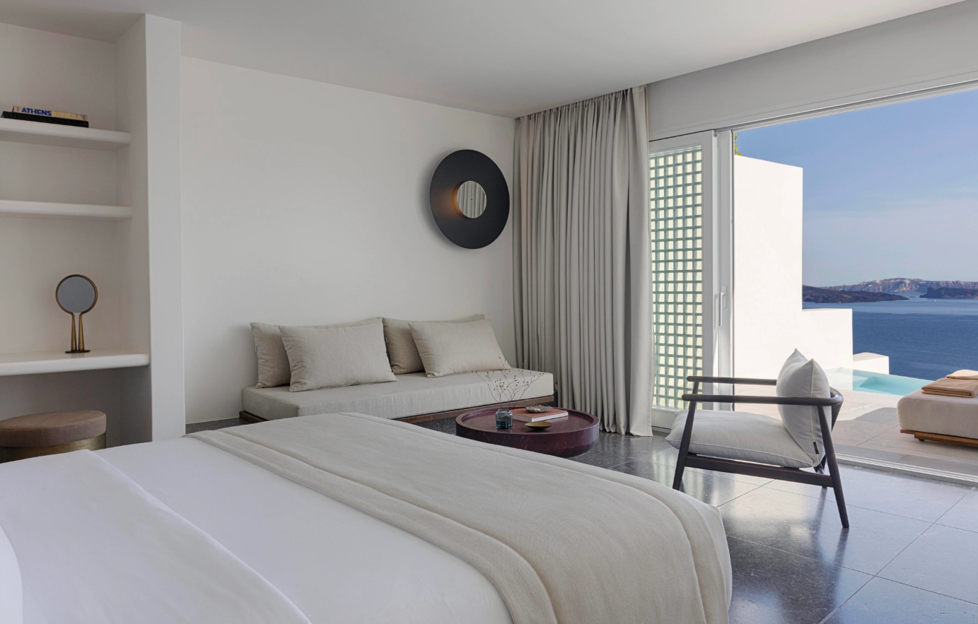 Canaves Hotel Oia – Kapsimalis Architects bedroom view