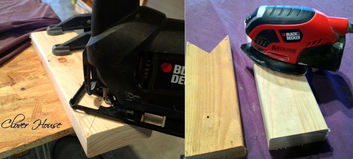 Three lengths of wood—12, 10, and 8 inches—establish the cats’